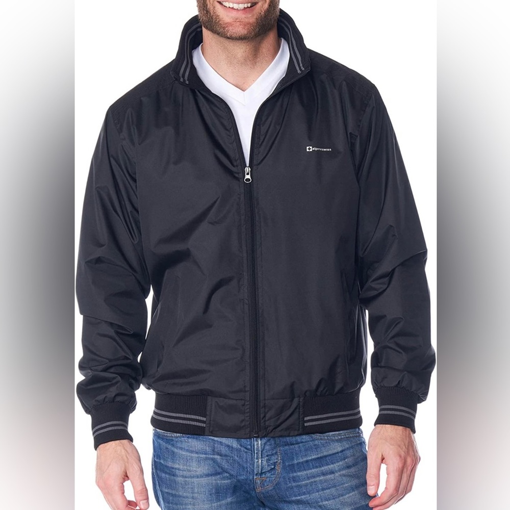 Alpine Swiss Alvin Mens Lightweight Bomber Jacket Casual Windbreaker- XXL